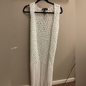 Forever 21 White Crochet Cardigan S